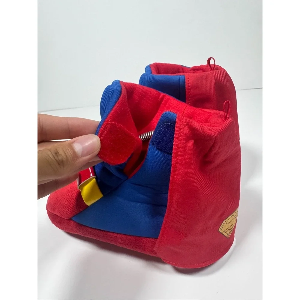 Superman Boys Shoes 9-10 Red‎ Royal Blue Round Toe Casual Slip On Caped Slipper